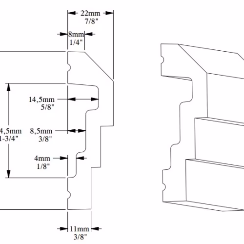 Молдинг под покраску Orac Decor Luxxus P7070 2000×74×22