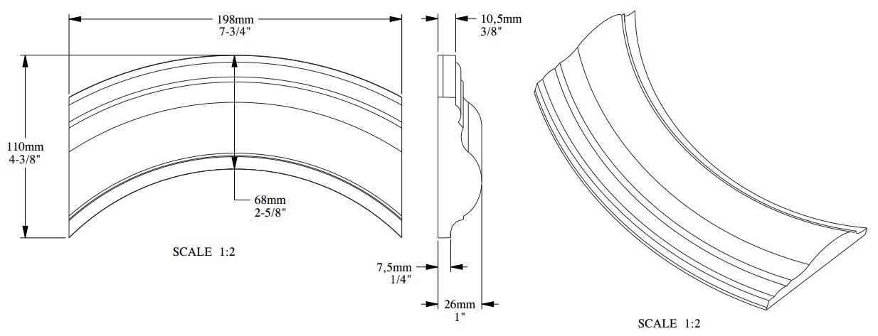 Угловой элемент к молдингу под покраску Orac Decor Orac Luxxus P801C 198×110×26