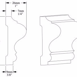 Молдинг под покраску Orac Decor Select P8020 2000×60×26