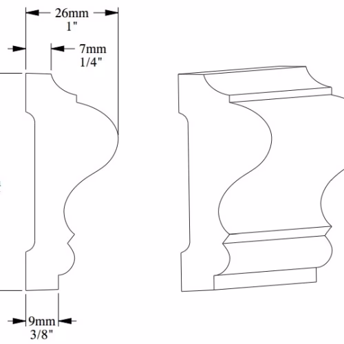 Молдинг под покраску Orac Decor Select P8020 2000×60×26