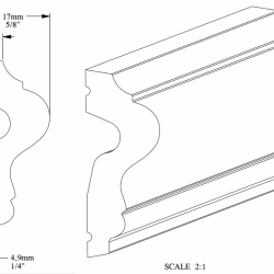 Молдинг под покраску Orac Decor Select P8030 2000×41×17