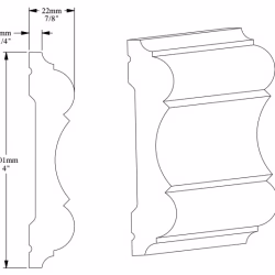 Молдинг под покраску Orac Decor Luxxus P8040 2000×101×22