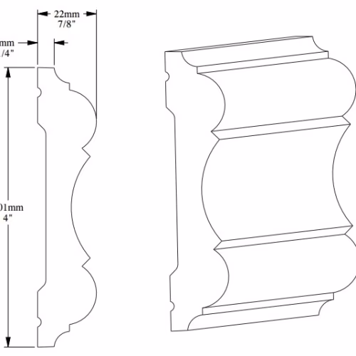 Молдинг под покраску Orac Decor Luxxus P8040 2000×101×22