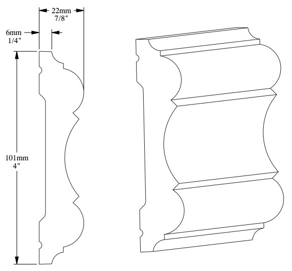 Молдинг под покраску Orac Decor Orac Luxxus P8040 2000×101×22