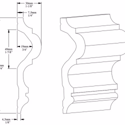 Молдинг под покраску Orac Decor Luxxus P8050 2000×120×30
