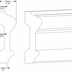 Молдинг под покраску Orac Decor Luxxus P9010 2000×91×30