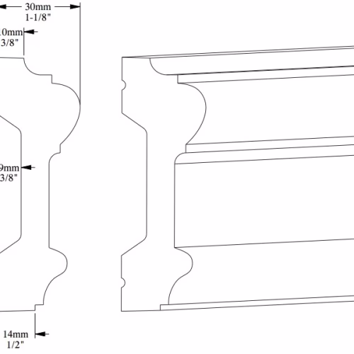 Молдинг под покраску Orac Decor Luxxus P9010 2000×91×30