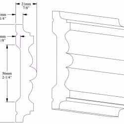 Молдинг под покраску Orac Decor Luxxus P9020 2000×96×21