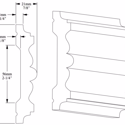 Молдинг под покраску Orac Decor Luxxus P9020 2000×96×21