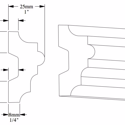 Молдинг под покраску Orac Decor Luxxus P9040 2000×50×25