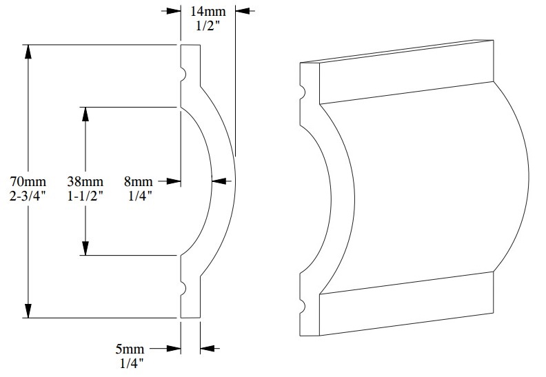 Молдинг под покраску Orac Decor Orac Luxxus P9901 2000×70×14