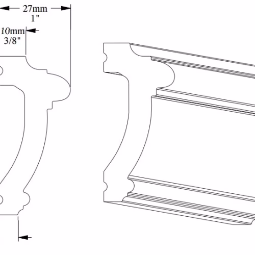 Молдинг под покраску Orac Decor Axxent PX113 2000×60×27