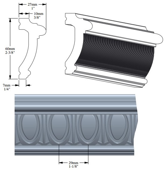 Молдинг под покраску Orac Decor Orac Axxent PX114 60x27