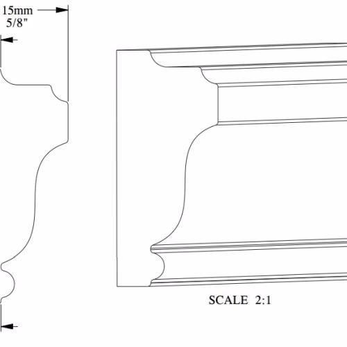 Молдинг под покраску Orac Decor Axxent PX117 2000×35×15