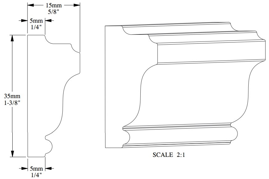 Молдинг под покраску Orac Decor Orac Axxent PX117 2000×35×15