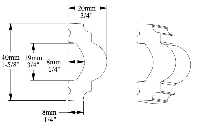 Молдинг под покраску Orac Decor Select PX120 2000×40×19