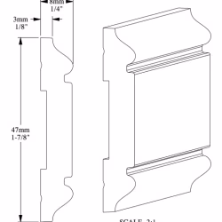 Молдинг под покраску Orac Decor Select PX144 2000×47×8