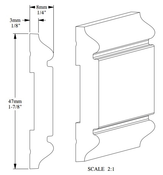 Молдинг под покраску Orac Decor Select PX144 2000×47×8