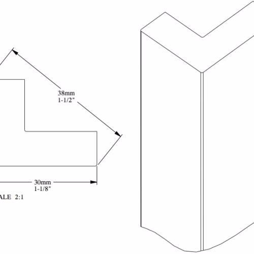 Молдинг под покраску Orac Decor Axxent PX164 2000×30×24
