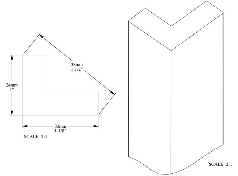 Молдинг под покраску Orac Decor Orac Axxent PX164 2000×30×24