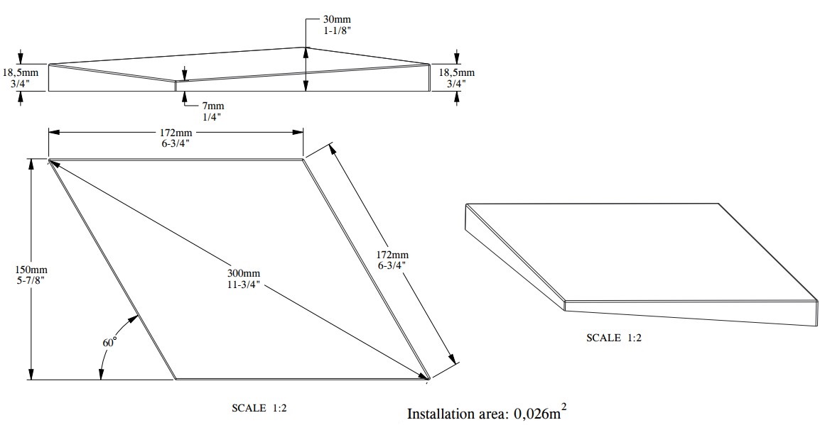 Стеновая панель под покраску Orac Decor Modern Rombus W100 258×150×29