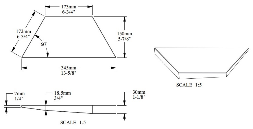 Стеновая панель под покраску Orac Decor Modern Trapezium W101 345×150×29