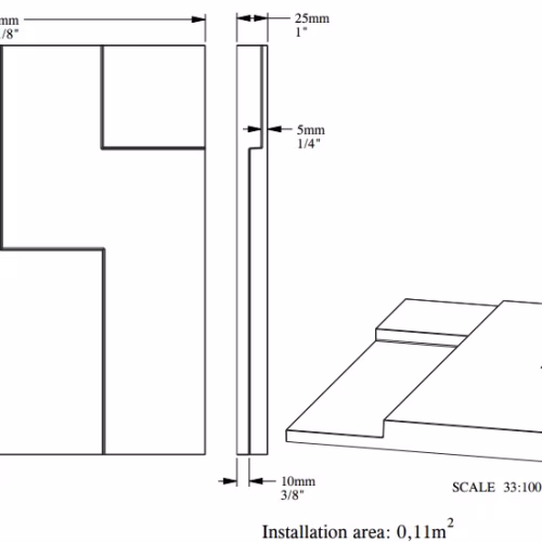 Стеновая панель под покраску Orac Decor Modern Cubi W102 333×333×25
