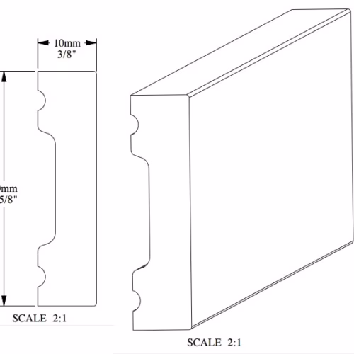 Плинтус дюрополимерный под покраску Orac Decor Fundamentals SX162 2000×40×10