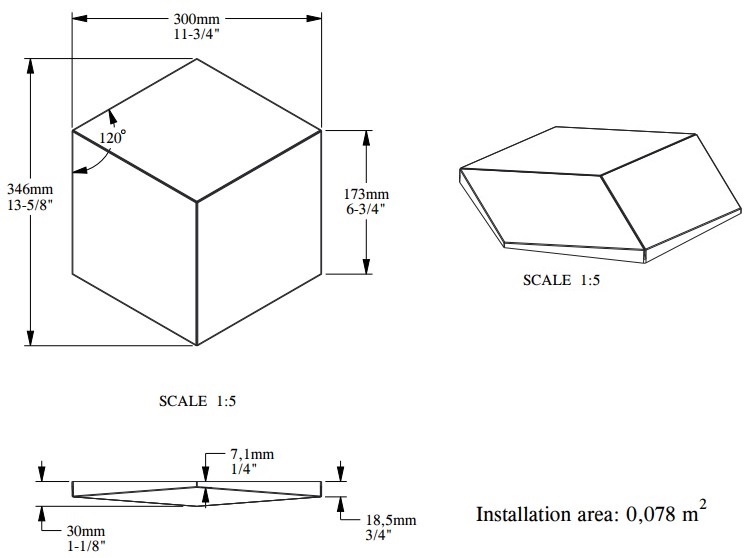 Стеновая панель под покраску Orac Decor Modern Rombus W105 346×300×30