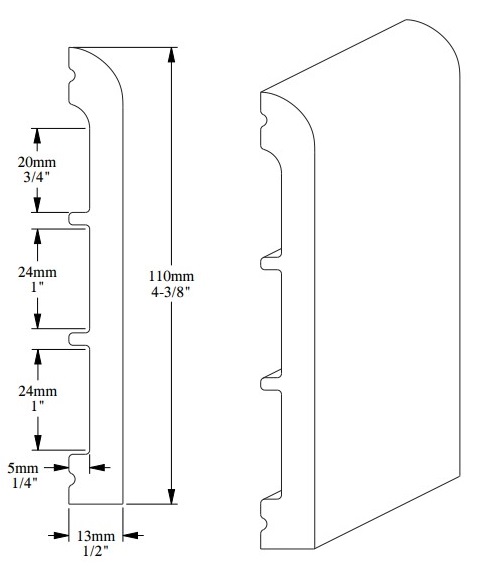 Плинтус под покраску Orac Decor Select SX184 2000×110×13