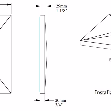 Стеновая панель под покраску Orac Decor Modern Envelope W106 333×333×29