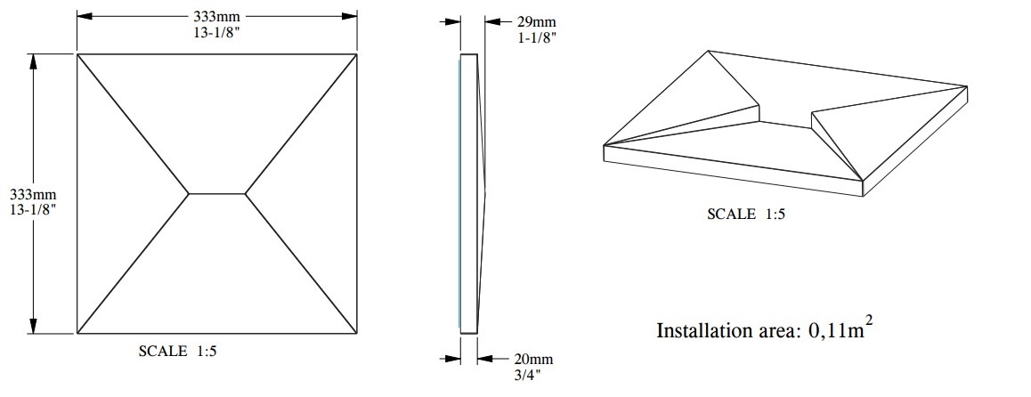 Стеновая панель под покраску Orac Decor Modern Envelope W106 333×333×29