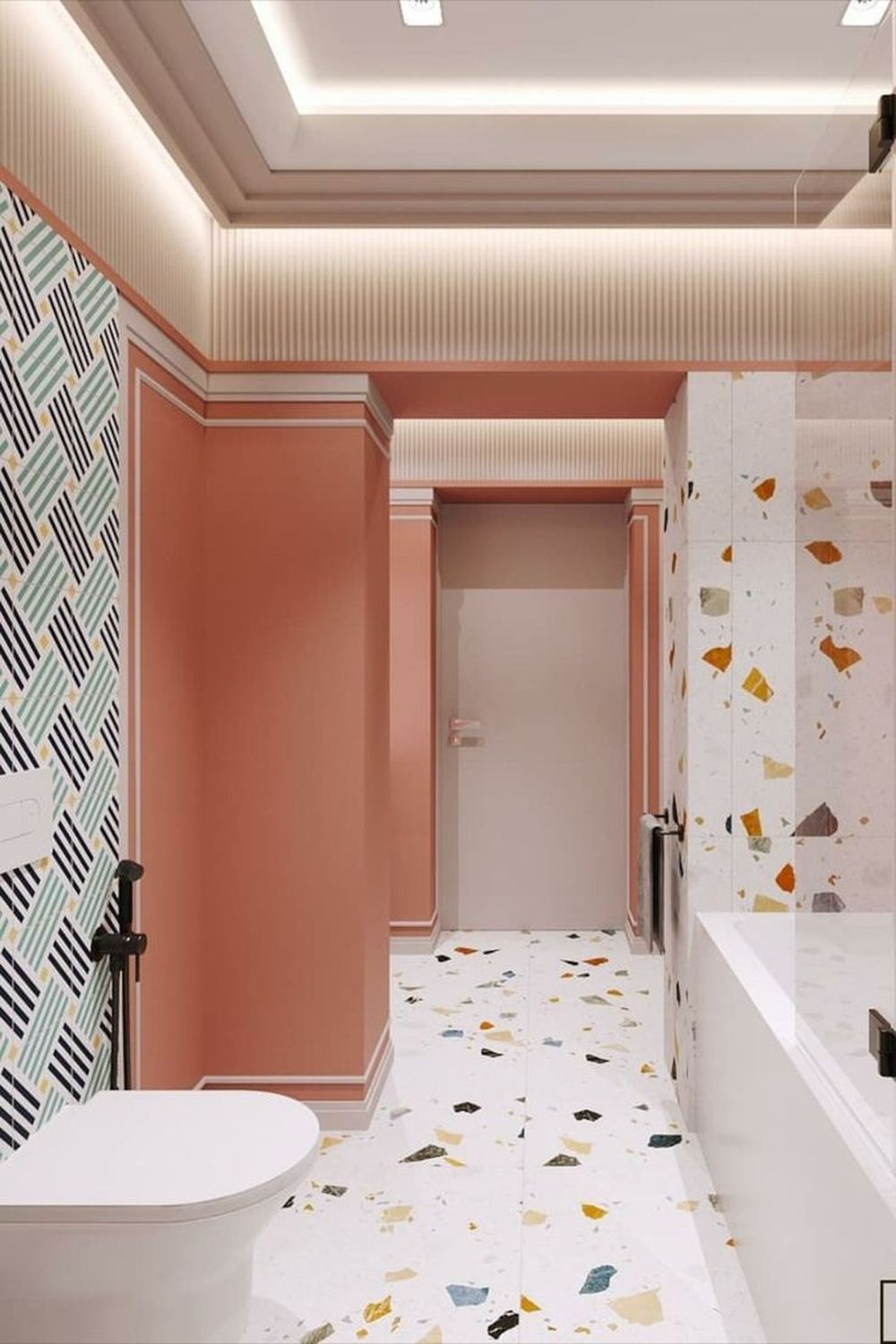 Стеновая панель под покраску Orac Decor Modern Zigzag W108 2000×250×18 фото в интерьере