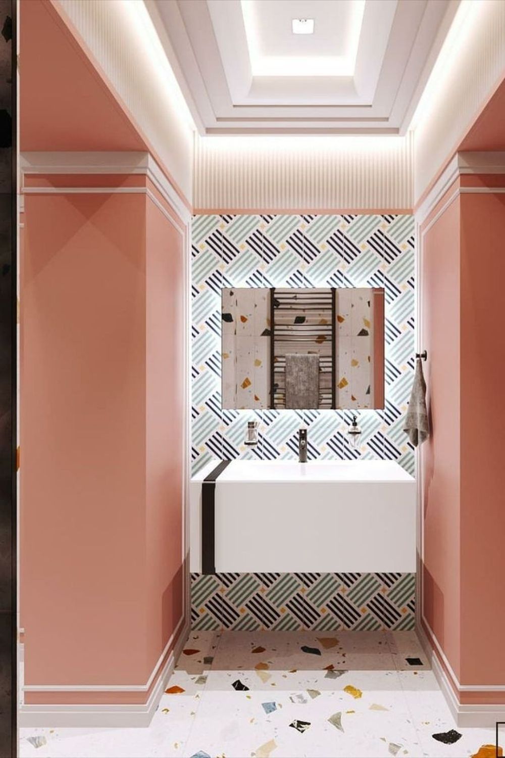 Стеновая панель под покраску Orac Decor Modern Zigzag W108 2000×250×18 фото в интерьере