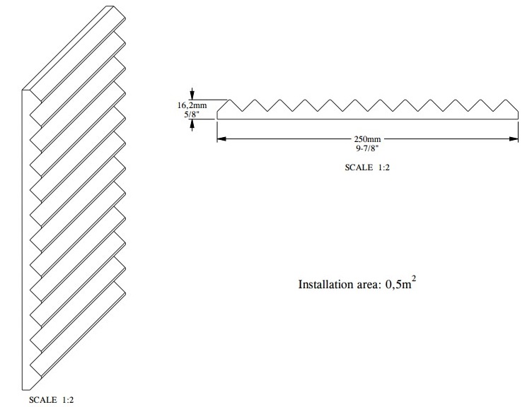 Стеновая панель под покраску Orac Decor Modern Zigzag W108 2000×250×18