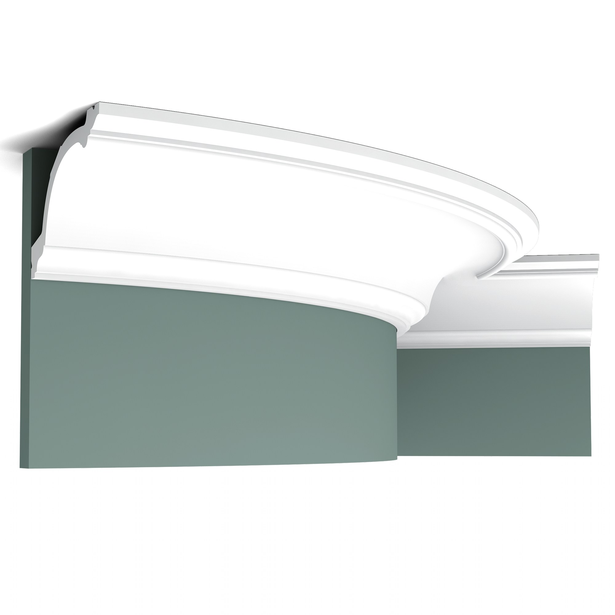 Потолочный плинтус под покраску гибкий Orac Decor Select C217F 2000×156×103