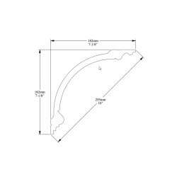 Потолочный плинтус под покраску Orac Decor Luxxus C338B 2000×182×182
