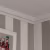 Потолочный плинтус под покраску Orac Decor Luxxus C400 2000×100×60 фото в интерьере