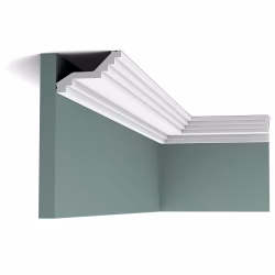 Потолочный плинтус под покраску Orac Decor Luxxus C400 2000×100×60