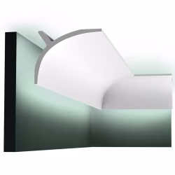 Потолочный плинтус под покраску Orac Decor C991 с подсветкой 2000×110×140