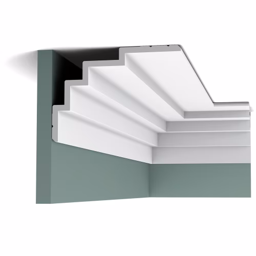 Потолочный плинтус под покраску Orac Decor Modern Steps C393 2000×210×150
