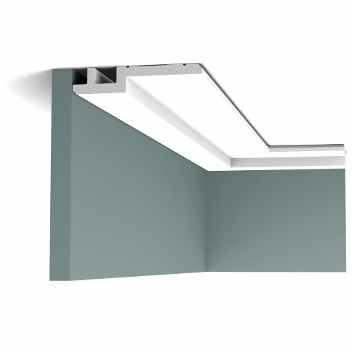 Потолочный плинтус под покраску Orac Decor Modern C395 с подсветкой 2000×31×155