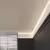 Потолочный плинтус под покраску Orac Decor Modern C395 с подсветкой 2000×31×155 фото в интерьере