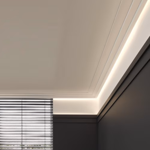 Потолочный плинтус под покраску Orac Decor Modern C395 с подсветкой 2000×31×155