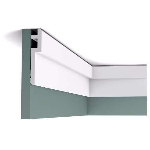 Потолочный плинтус под покраску Orac Decor Modern C395 с подсветкой 2000×31×155
