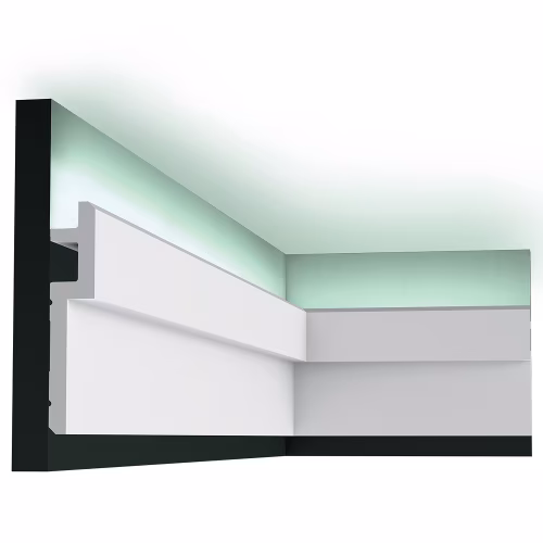 Потолочный плинтус под покраску Orac Decor Modern C395 с подсветкой 2000×31×155