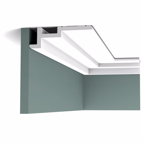 Потолочный плинтус под покраску Orac Decor Modern C396 с подсветкой 2000×61×185