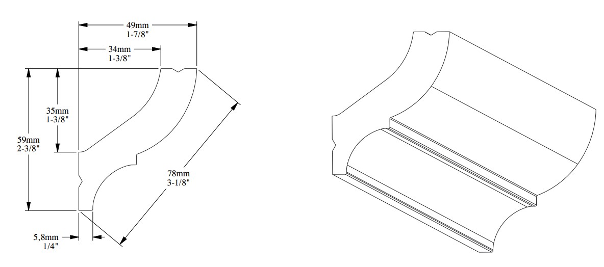 Потолочный плинтус под покраску Orac Decor Durofoam CB502N 2000×49×59