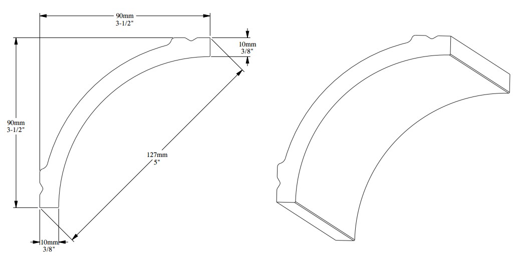 Потолочный плинтус под покраску Orac Decor Durofoam CB524N 2000×90×90