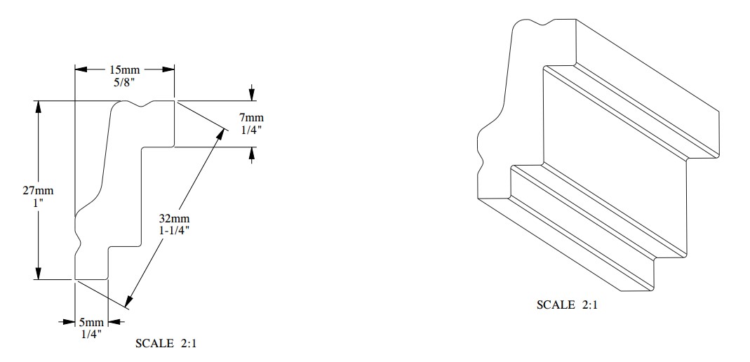 Потолочный плинтус под покраску Orac Decor Durofoam CB530N 2000×15×27